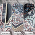 Fame Rugs Turkish Rug. Washable Vintage Oriental Antique Inspired Traditional Doormat Small Modern Area Rugs Luxury Entryway Entry Bedroom Bathroom Kitchen (409CN, 2'5 x 5')