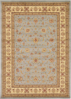 Unique Loom Voyage Collection Traditional Oriental Classic Intricate Design Area Rug (8' 0 x 11' 4 Rectangular, Light Blue/Gold)