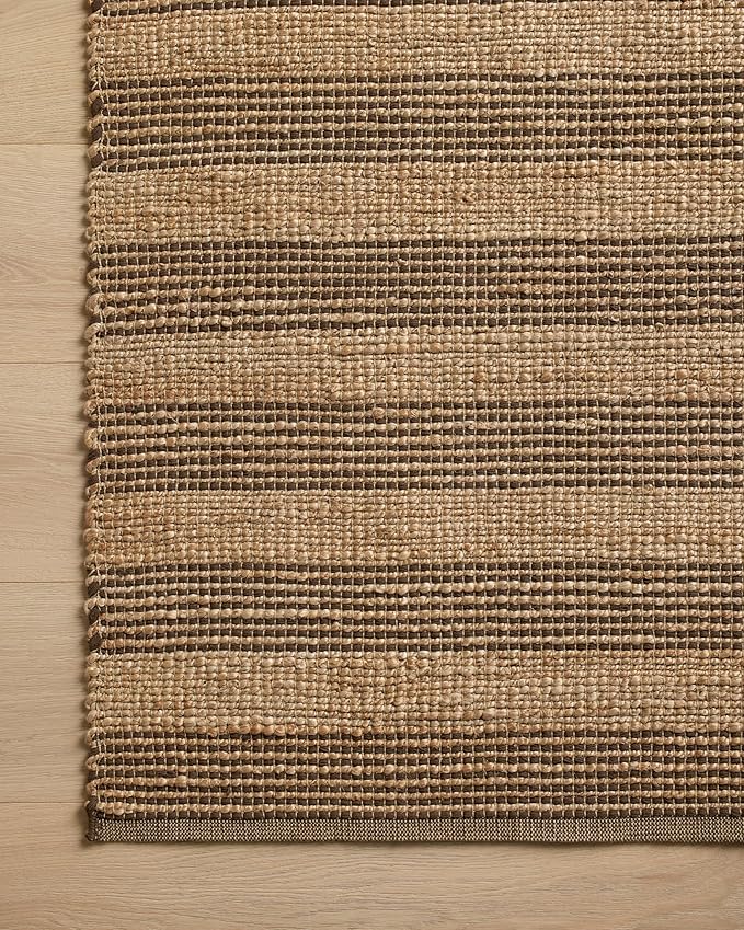 Loloi Chris Loves Julia Judy Collection JUD-06 Natural/Chocolate 9'-3" x 13' Area Rug
