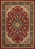 Well Woven Barclay Collection Medallion Kashan Red 5x7 (5'3" x 7'3") Area Rugs - Stain & Fade Resistant - Perfect Red Rug for Living Room, Bedroom, or Dining Room