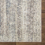 Bloom Rugs Caria Washable Non-Slip 7 ft Runner - Beige Brown/Teal Traditional Runner for Entryway, Hallway, Bathroom, and Kitchen - Exact Size: 2'6" x 7'