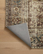 Loloi Magnolia Home by Joanna Gaines Sinclair Collection SIN-01 Rust/Lagoon 3'-6" x 5'-6", .25" Pile Height, Machine Washable, Accent Rug