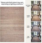 GLN Rugs Contemporary Collection - Machine Washable Area Rug, Contemporary Washable, Non Slip, Low Pile Chenille Rug, Living Room, Bedroom, Kitchen Rug (4' x 6' Terra/Brown)