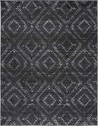 SAFAVIEH Adirondack Collection Area Rug - 9' x 12', Dark Grey & Grey, Modern Diamond Distressed Design, Non-Shedding & Easy Care, Ideal for High Traffic Areas in Living Room, Bedroom (ADR131F)