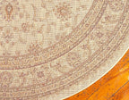 Unique Loom Voyage Collection Traditional Oriental Classic Area Rug (5' 0 x 5' 0 Round, Ivory/Gold)