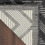 Nourison Home Versatile Charcoal Black 4' x 6' Area Rug - Easy Clean, Non Shedding, Bed Room, Living Room, Dining Room, Kitchen (4' x 6')