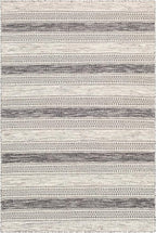 Mark&Day Wool Rugs, 5x7 Marvelle Global Medium Gray Area Rug, Black Ivory Carpet for Living Room, Bedroom or Kitchen (5' x 7'6")