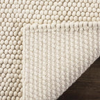 SAFAVIEH Natura Collection Area Rug - 12' Round, Ivory, Handmade Wool Blend, Textured Design, Ideal for Living Room, Bedroom, Dining Space (NAT620A)