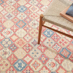 Dash & Albert Pali Multi Machine Washable Rug, 7.5 X 9.5 Feet, Multicolored/Oranges Geometric Pattern