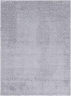 Unique Loom Davos Shag Collection Area Rug - Solid (9' x 12' Rectangle, Sterling)