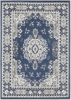 Home Dynamix Premium Sakarya Traditional Medallion Border Area Rug, Midnight Blue, 9'2"x12'5" Rectangle