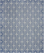 Nourison Home Nourison Essentials Blue Ivory 6' x 9' Area Rug - Easy Clean, Non Shedding, Bed Room, Living Room, Dining Room, Kitchen (6' x 9')
