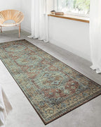 Loloi Skye Collection SKY-07 Terracotta/Sky 2'-0" x 5'-0" Accent Rug