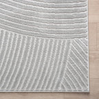 Abani Grey Area Rug for Living Room, Bedroom - Zen Reiki Pattern- 4 x 6 -Durable & Easy to Clean