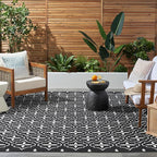 Nourison Home Nourison Essentials Black Ivory 8' x 10' Area Rug - Easy Clean, Non Shedding, Bed Room, Living Room, Dining Room, Kitchen (8' x 10')