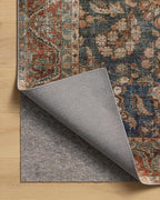 Loloi Chris Loves Julia Jules Collection JUL-10 Ocean/Spice 2'-3" x 3'-9", .13" Pile Height, Area Rug