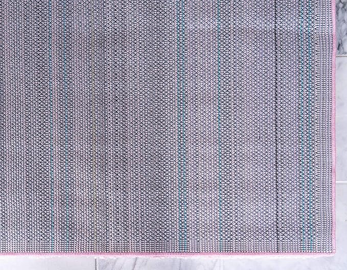 Unique Loom Solo Collection Area Rug - Calabasas (10' x 13' Rectangle, Pink)
