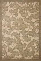 Loloi Chris Loves Julia Rue Collection RUE-02 Olive/Sage 3'-6" x 5'-6" Accent Rug Jute Neutral Floral Living Room Bedroom Rug