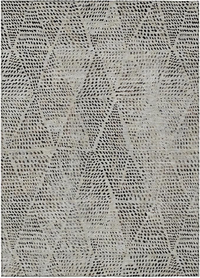 Addison Rugs Chantille ACN591 Gray 10' x 14' Indoor Outdoor Area Rug, Easy Clean, Machine Washable, Non Shedding, Bedroom, Living Room, Dining Room, Kitchen, Patio Rug