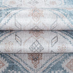 Washable Area Rug. Modern Farmhouse. Vintage. Turkish. Bohemian. Distressed. Oriental. Traditional. Rugs for Living Room. Dining. Bedroom. Office. Entryway. Foyer. (852CB, 5'9 x 8'9)