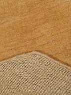 Hand Knotted Loom Wool ECO-Friendly Area Rugs - 8'x8', Octagon, Gold Color, Solid Plain Design, High Pile Thick Handmade Anti Skid Area Rugs for Living Room, Bed Room (L00111)