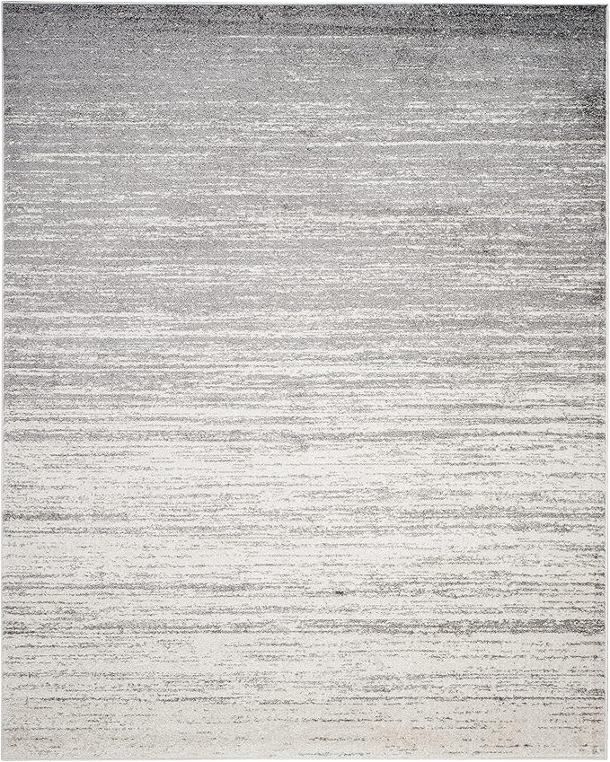 SAFAVIEH Area Rug 12x15 - Adirondack Collection - Large - Ivory & Silver, Modern Ombre Design, Non Shedding & Easy to Clean, Ideal for Living Room, Bedroom, Office, Dining Space (ADR113B)