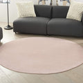 Nourison Home Nourison Essentials Pink 6' x Round Area Rug - Easy Clean, Non Shedding, Bed Room, Living Room, Dining Room, Kitchen (6' x Round)