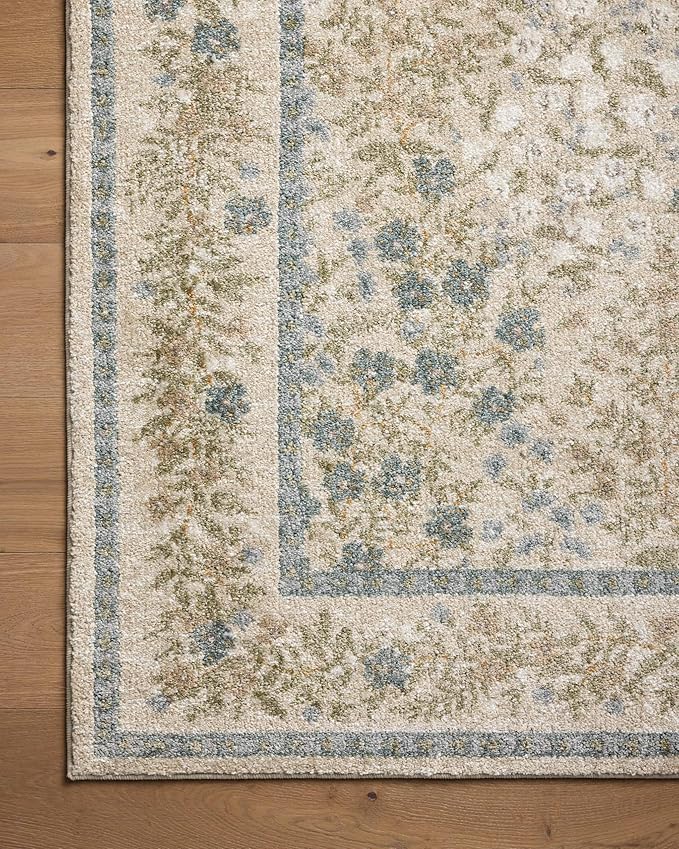 Loloi Rifle Paper Co. Laurel Collection LAU-03 Ivory/Multi 7'-10" x 10' Area Rug