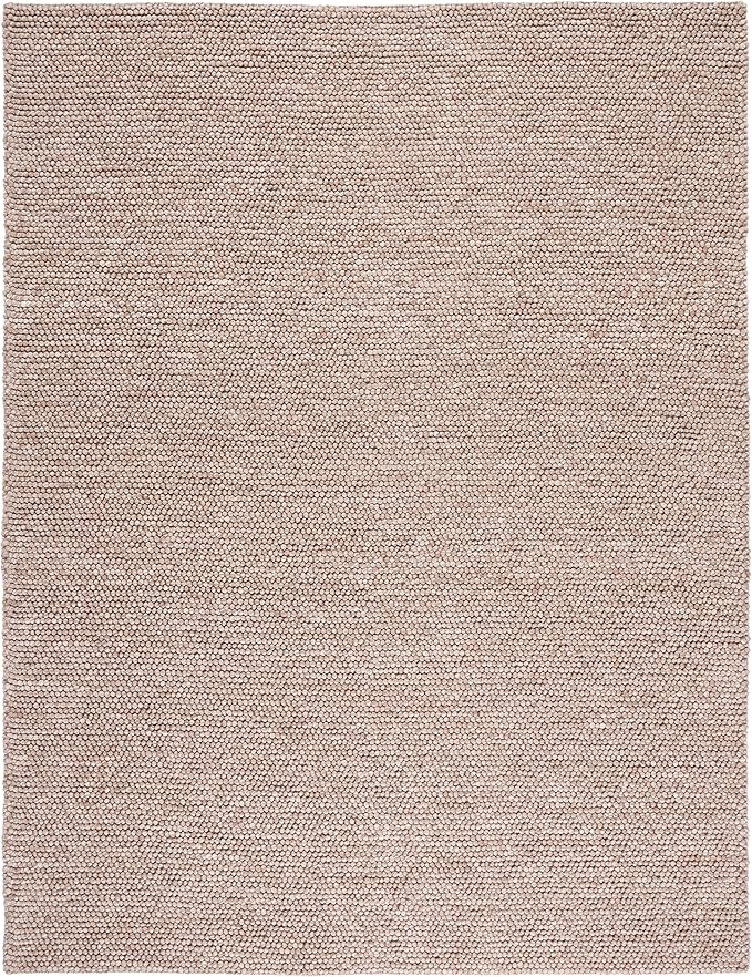 SAFAVIEH Area Rug 8x10 - Natura Collection - Large - Brown, Handmade Wool Blend, Textured Design, Ideal for Living Room, Bedroom, Dining Space (NAT620T)