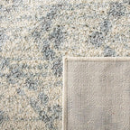 SAFAVIEH Adirondack Collection Runner Rug - 2'6" x 14', Ivory & Light Blue, Modern Diamond Distressed Design, Non-Shedding & Easy Care, Ideal for High Traffic Areas in Living Room, Bedroom (ADR131T)