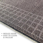 Custom Made Runner Rug for Kitchen Foyer Hallway Entry Choose Your Length 26 Inch Wide Geometric Checkered Design Grey Color (7 feet x 26 inch)