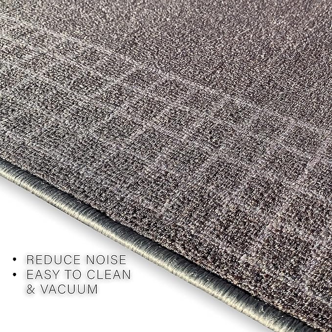 Custom Made Runner Rug for Kitchen Foyer Hallway Entry Choose Your Length 26 Inch Wide Geometric Checkered Design Grey Color (5 feet x 26 inch)
