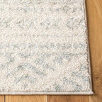 SAFAVIEH Tulum Collection Accent Rug - 2' x 5', Ivory & Light Grey, Moroccan Boho Tribal Design, Non-Shedding & Easy to Clean, Ideal for Front Door, Kitchen, Entryway, Foyer (TUL272G)