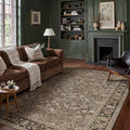 HUGEAR 10x14 Machine Washable Rugs Brown Hallway Large Area Rug Indoor Accent Rug Floral Low Pile Carpet Soft Throw Aesthetic Rug Bedroom Living Room Office Dining Room Kitchen Laundry Room