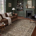HUGEAR 8x10 Machine Washable Rugs Brown Hallway Large Area Rug Indoor Accent Rug Floral Mid Pile Carpet Soft Soft Thicker Aesthetic Rug Bedroom Living Room Office Dining Kitchen Laundry