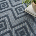 Nourison Home Versatile Navy Blue 6' x 9' Area Rug - Easy Clean, Non Shedding, Bed Room, Living Room, Dining Room, Kitchen (6' x 9')