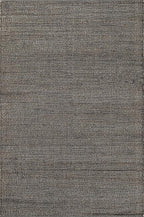 nuLOOM 3x5 Elfriede Jute & Cotton Hand Woven Area Rug, Charcoal, Solid Rustic Farmhouse Style, Weaved Design, Natural Fiber, For Bedroom, Living Room, Dining Room, Hallway, Office, Entryway