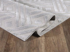 Abani Modern Grey Geometric Striped Chevron 7'9" X 10'2" Area Rug Rugs Nova Collection - Eclectic Pattern Accent Rug