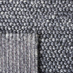 Safavieh Natura Collection Runner Rug - 2' x 14', Dark Grey, Handmade Wool Blend, Textured Design, Ideal for Hallway, Bedroom, Foyer (NAT620H)