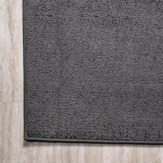 JONATHAN Y Haze Solid Low-Pile Black Indoor Area Rug 4x6, Coastal,Bohemian,Minimalist,Classic, Easy-Cleaning for Living Room,Bedroom,Kitchen,Pet Friendly,Non-Shedding (SEU100I-4)