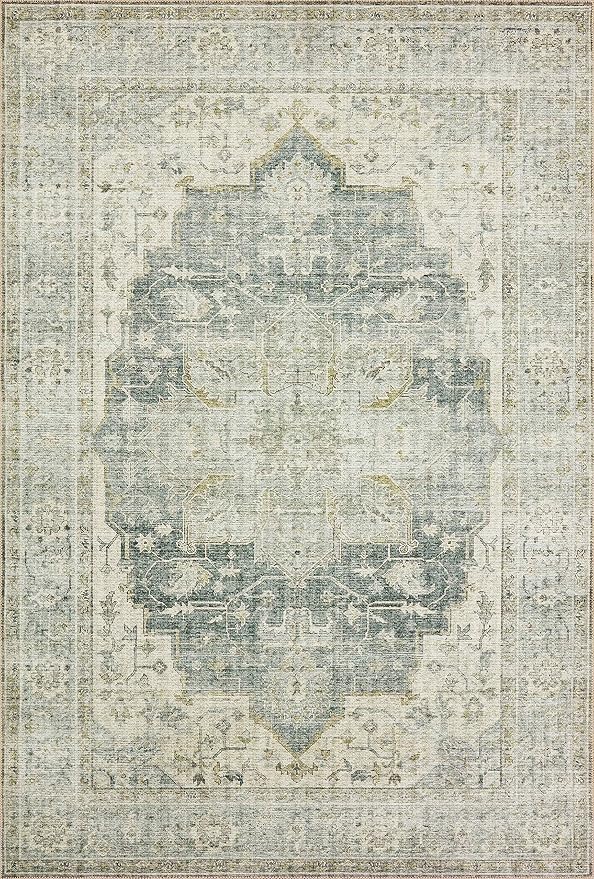 Loloi Skye Collection SKY-12 Charcoal/Dove 8'-0" x 8'-0" Round Area Rug