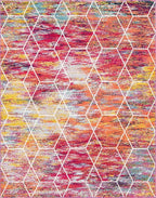 Unique Loom Trellis Frieze Collection Area Rug - Geometric (8' x 10', Multi/ Ivory)