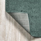 Eyely UES100L-6R Supersoft Haze Solid Low-Pile Indoor Area Rug, Coastal, Bohemian, Minimalist, Classic, Casual for Bedroom,Kitchen,Living Room,Non Shedding,Easy-Washing, Green, 6' Round