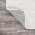 JONATHAN Y Haze Solid Low-Pile Cream Indoor Area Rug 3x5, Coastal,Bohemian,Minimalist,Classic, Easy-Cleaning for Living Room,Bedroom,Kitchen,Pet Friendly,Non-Shedding (SEU100T-3)