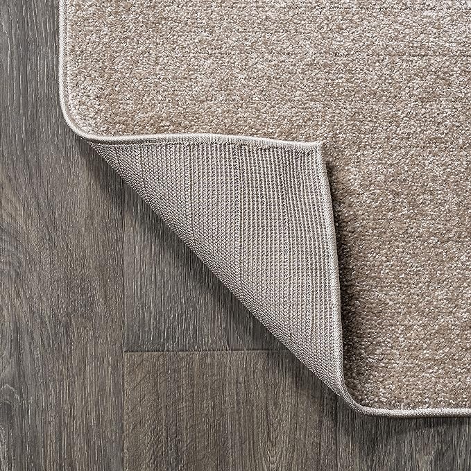 JONATHAN Y Haze Solid Low-Pile Beige Runner Rug 2x16, Coastal,Bohemian,Minimalist,Classic, Easy-Cleaning for Living Room,Bedroom,Kitchen,Pet Friendly,Non-Shedding (SEU100G-216)