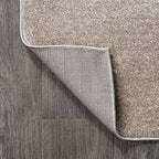 JONATHAN Y Haze Solid Low-Pile Beige Runner Rug 2x16, Coastal,Bohemian,Minimalist,Classic, Easy-Cleaning for Living Room,Bedroom,Kitchen,Pet Friendly,Non-Shedding (SEU100G-216)