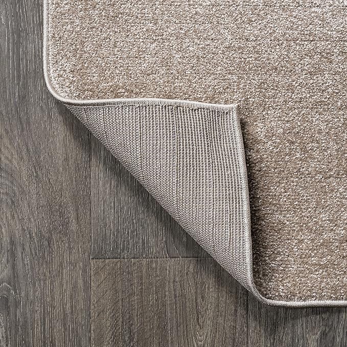 JONATHAN Y Haze Solid Low-Pile Beige Runner Rug 2x12, Coastal,Bohemian,Minimalist,Classic, Easy-Cleaning for Living Room,Bedroom,Kitchen,Pet Friendly,Non-Shedding (SEU100G-212)