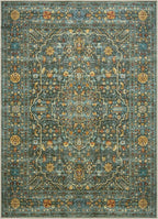 Keen Home Design 10x14 Rug - Machine Washable Area Rug with Non-Slip Backing, Ideal for Living Room, Dining Room, Bedroom - Vintage, Easy Clean, Durable, Low Pile Rug - (9'7" x 14')