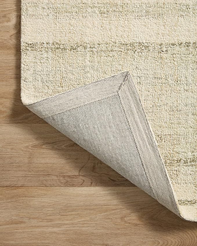 Loloi Chris Loves Julia Chris Collection CHR-02 Natural/Sage 2'-6'' x 11'-6'', .50" Pile Height, Runner Rug