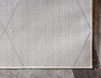 Unique Loom Trellis Frieze Collection Area Rug - Geometric (4' 1" x 6' 1", Ivory/ Gray)